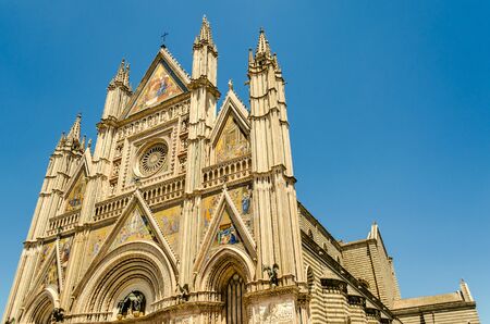 The Gothic Cathedral of Orvieto, Umbria, Italyの写真素材