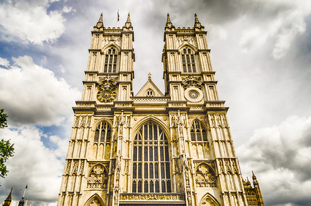 Facade of the Westminster Abbey, London, UKのeditorial素材