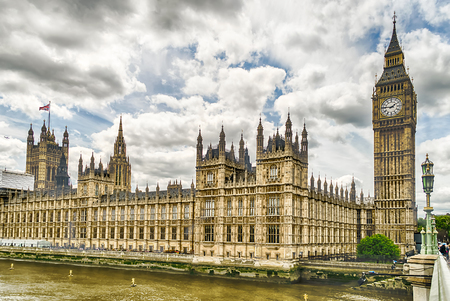 Palace of Westminster, Houses of Parliament, London, UKの写真素材