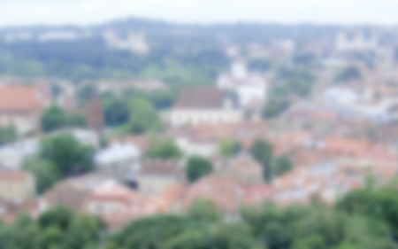 Defocused Generic Background of central Vilnius, Lithuania. Intentionally blurred post production for bokeh effectの写真素材