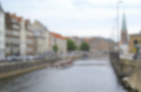 Generic defocused Background of Copenhagen, Denmark. Intentionally blurred post production for bokeh...