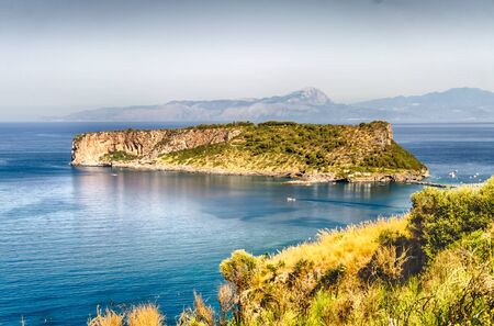 Dino Island on the Coast of the Cedars, Tyrrhenian Sea, Praia a Mare, South of Italyの写真素材