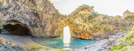 Arcomagno Beach on the Coast of the Cedars, Tyrrhenian Sea, South of Italyの写真素材