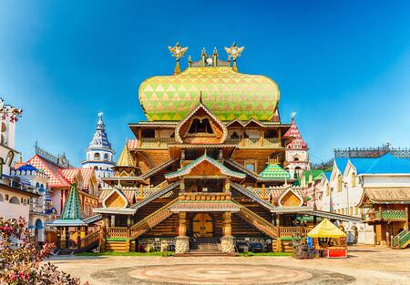 The iconic complex "Kremlin in Izmailovo" aka Izmailovskiy Kremlin, a cultural center in Moscow, Russiaのeditorial素材