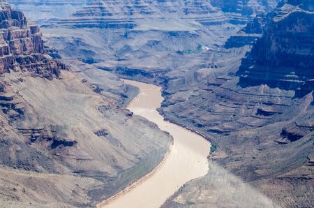 Aerial view from helicopter, Grand Canyon, Arizona, USAの写真素材