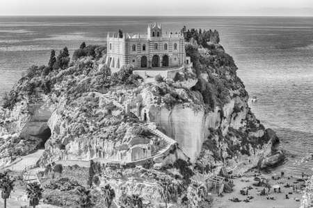 Church of Santa Maria dell'Isola in Tropea, a seaside resort located on the Gulf of Saint Euphemia,...