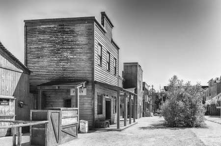ROME - SEPTEMBER 12: Old West theme area inside Cinecitta World Amusement Park, near Rome, Italy, September 12, 2019. The park officially opened on 24 July 2014のeditorial素材