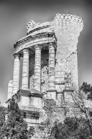 Trophy of Augustus, aka Trophy of the Alps, iconic landmark in La Turbie, Cote d'Azur, Franceの写真素材