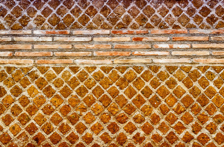 Stone Brick Wall Texture with copy space, may use as backgroundの写真素材