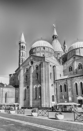 Domes of the Basilica of Saint Anthony, iconic landmark and sightseeing in Padua, Italyの写真素材