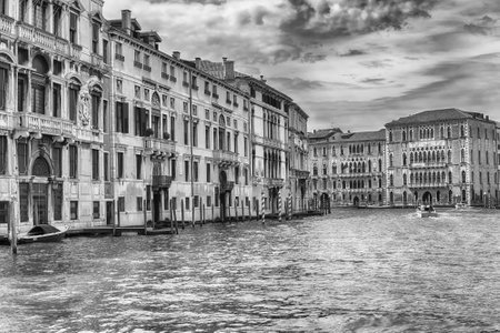 Scenic architecture along the Grand Canal in San Marco district of Venice, Italyの写真素材