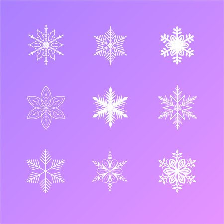 Snowflakes on a purple backgroundのイラスト素材