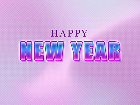 Happy new year text with light effectの写真素材