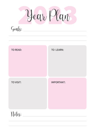 Year plan to print and enjoyのイラスト素材