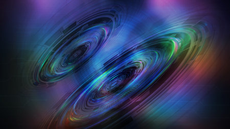 Abstract technology background with circlesの写真素材