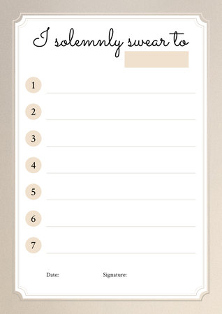 List of promises to print and enjoyの写真素材