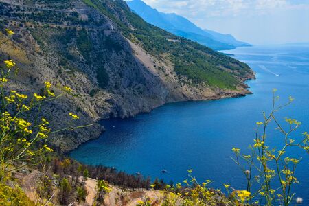 Beautiful landscape of mountains and sea