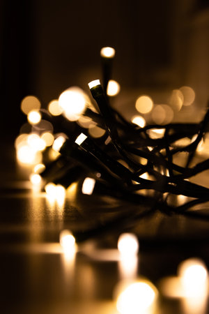 Close up of led flashlights for celebration and decoration.