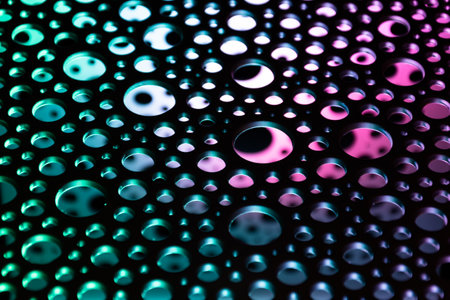 Background of abstract circles illuminated with gradient light.
