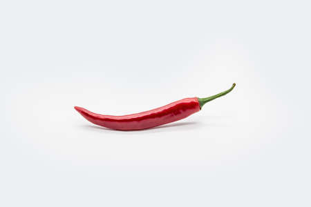 Chili pepper isolated on white background. Hot ripe chili pepper without GMO. Organic mexican spices...