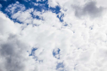Cloud in the blue sky. A beautiful clouds against the blue sky background. Beautiful cloud pattern in the sky.の写真素材