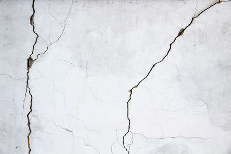 Composition with concrete cement wall with crack in industrial building, Will be good for your design and texture background. Old grunge cracked wall for backgroundの写真素材