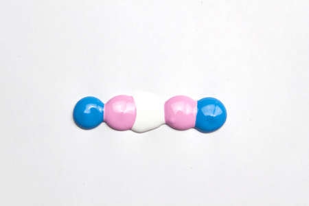 The paint colors of transgender flag - blue, pink, white. Conceptual illustration lesbian, gay,...