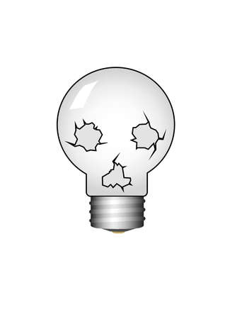 skull-bulb.Isolated Vector Illustrationのイラスト素材
