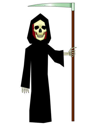 death with scythe Isolated Vector Illustrationのイラスト素材