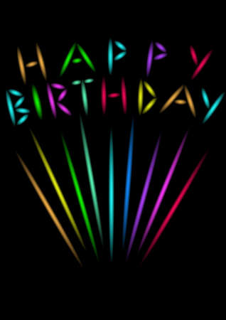 Happy birtday firework. Vector Illustrationのイラスト素材
