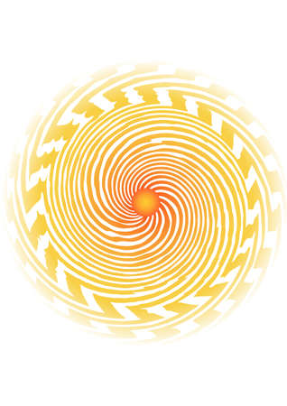 Fantastic sun. Isolated Abstract Background Vector Illustrationのイラスト素材