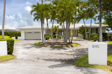 Exterior view of the luxury home in Key Westの写真素材