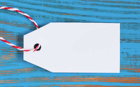 Empty price tag on wooden background. Black friday, Cyber monday and Big sale concept.の写真素材