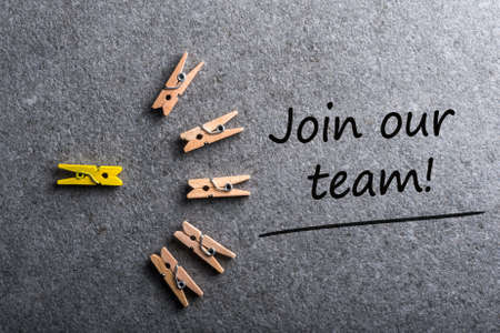 Join our team. Job offer, Hiring and new job conceptの写真素材