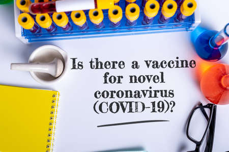 Covid-19 - Is there vaccine for novel coronavirus. Prevention, Precautions. Diagnosis and the possibility of treatmentの写真素材