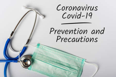 Coronavirus Covid-19 - Prevention and Precautions. Diagnosis and the possibility of treatmentの写真素材