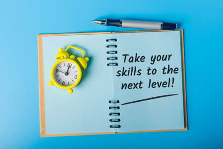 Take Your skils to the next level - concept of online education. Development and Self-study at quarantine timeの写真素材