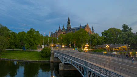 Famous park in the island Djurgarden a sunny spring morning in Stockholm. 2020-05-26. High quality photoのeditorial素材