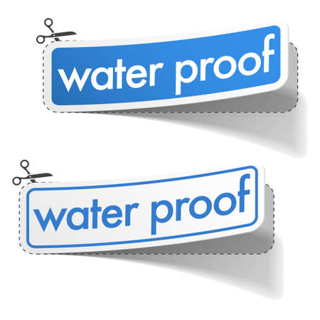 Water proof stickers のイラスト素材