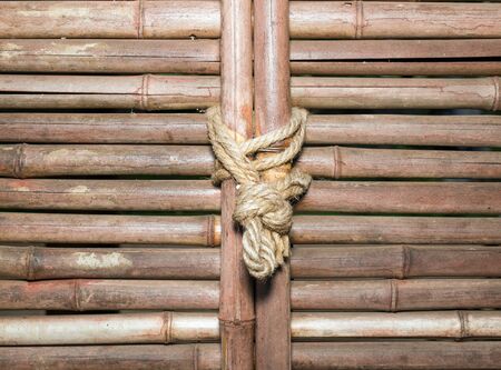 node on bamboo wallの写真素材