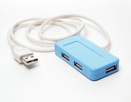 Usb adaptor cord and hubの写真素材