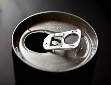 Top of aluminium fresh drink canの写真素材