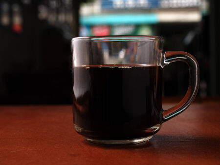 Cup of Dripping fresh hot coffee の写真素材