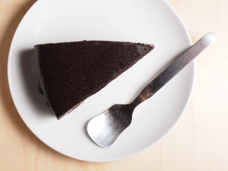 Brownie Chocolate Cream Cake, homemade bakeryの写真素材