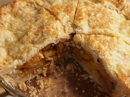 Persimmon honey pie, homemade bakeryの写真素材