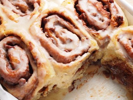 cinnamon roll bread, homemade bakeryの写真素材