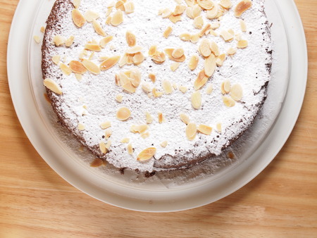 Chocolate almond torte, homemade bakeyの写真素材