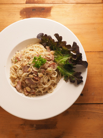 Spaghetti carbonaraの写真素材