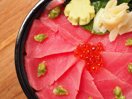 Tuna donburi, japanese foodの写真素材