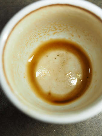 drunk espresso coffee cupの写真素材